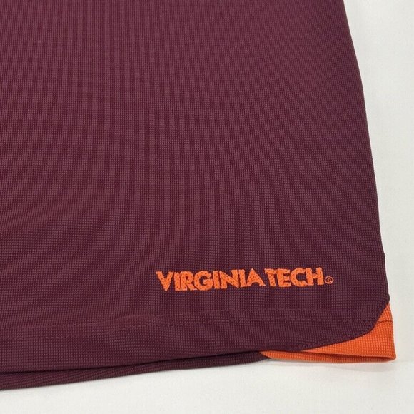 Virginia Tech Hokies‎ Shirt Men's XL Maroon Nike Team Short Sleeve Polo FitDry - Picture 3 of 11